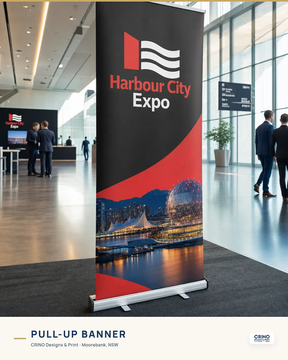 Large outdoor banner and pull-up signage