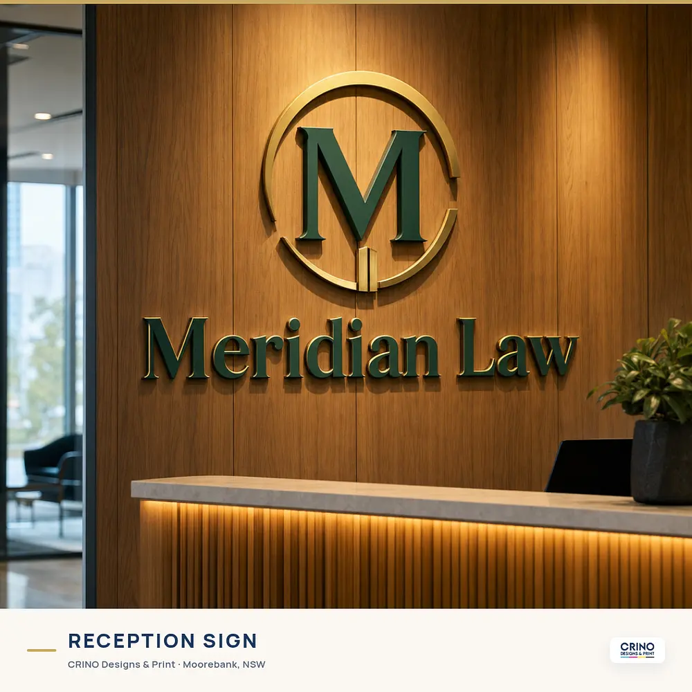 reception sign